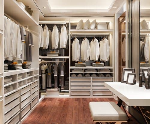 Custom built-in closet cabinetry with drawers and shelving, cabinetry work in Knoxville, TN